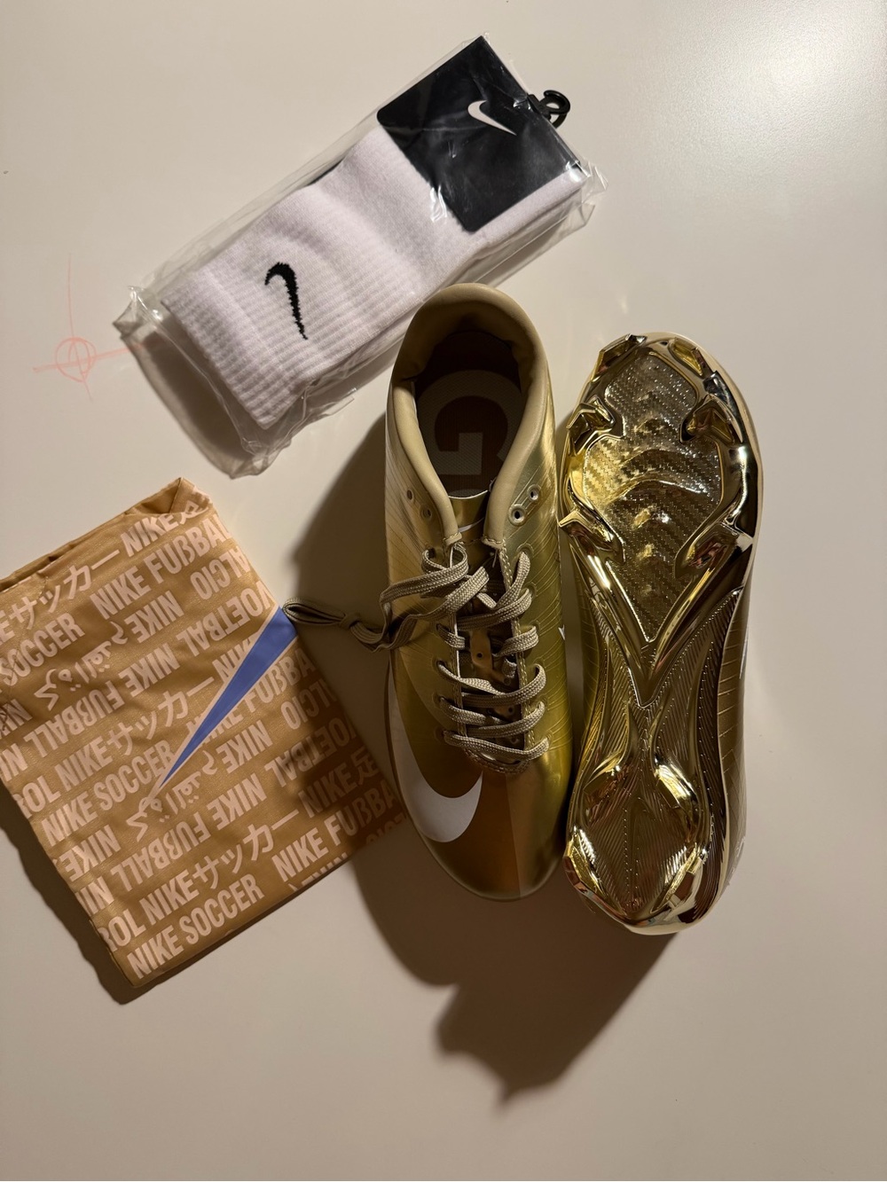 Nike Mercurial Superfly 1 RGN FG SE CR7 Metallic Gold Star IQ2995-900 Size 9.5